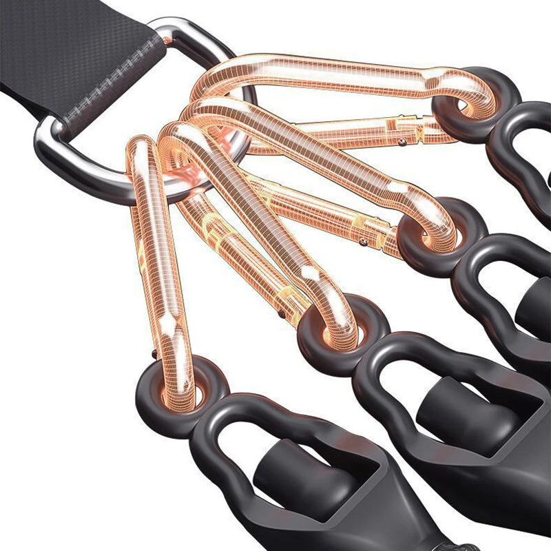 (image for) 100 Pounds High Density Resistance Bands with 4 Tension Ropes Environmentally Friendly No Slip 42cm Suitable for All Ages No Electricity Required