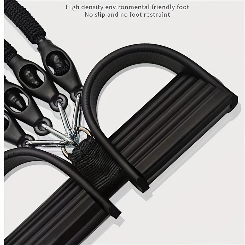 (image for) 100 Pounds High Density Resistance Bands with 4 Tension Ropes Environmentally Friendly No Slip 42cm Suitable for All Ages No Electricity Required