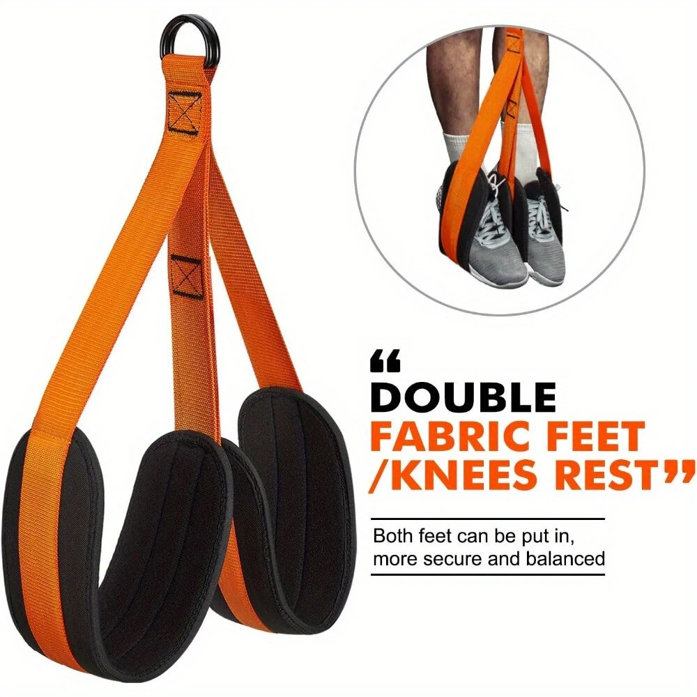 (image for) 225lbs Resistance Band Adjustable Weight Size Pull Up Assistance Bands with Fabric Foot Knee Rests for Pull-Up Assistance