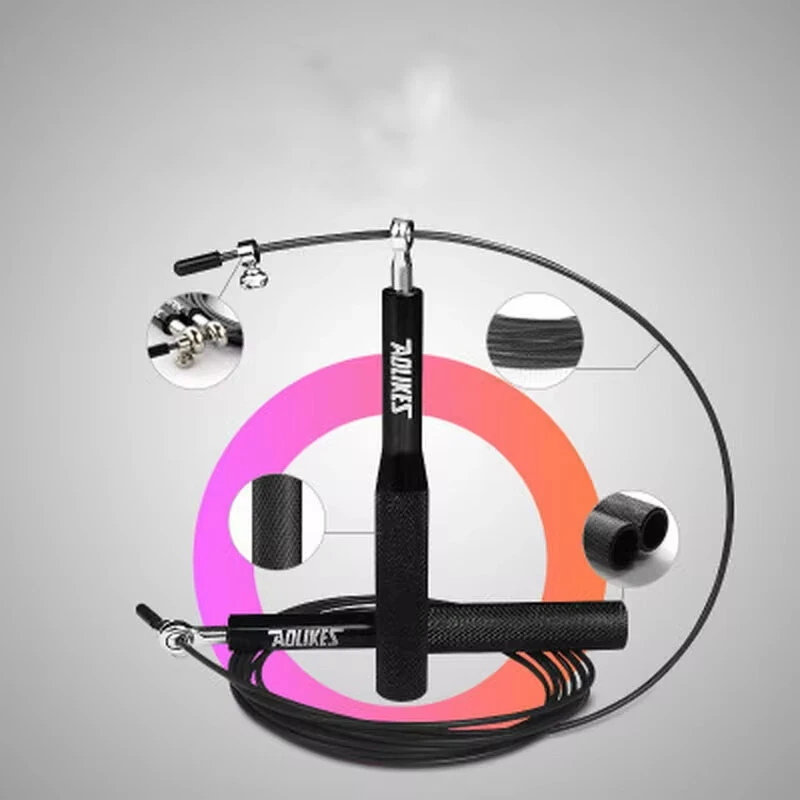 (image for) AOLIKES 3 in 1 Speed Jump Rope Steel Cable Professional Gym Skipping Rope with Carry Bag
