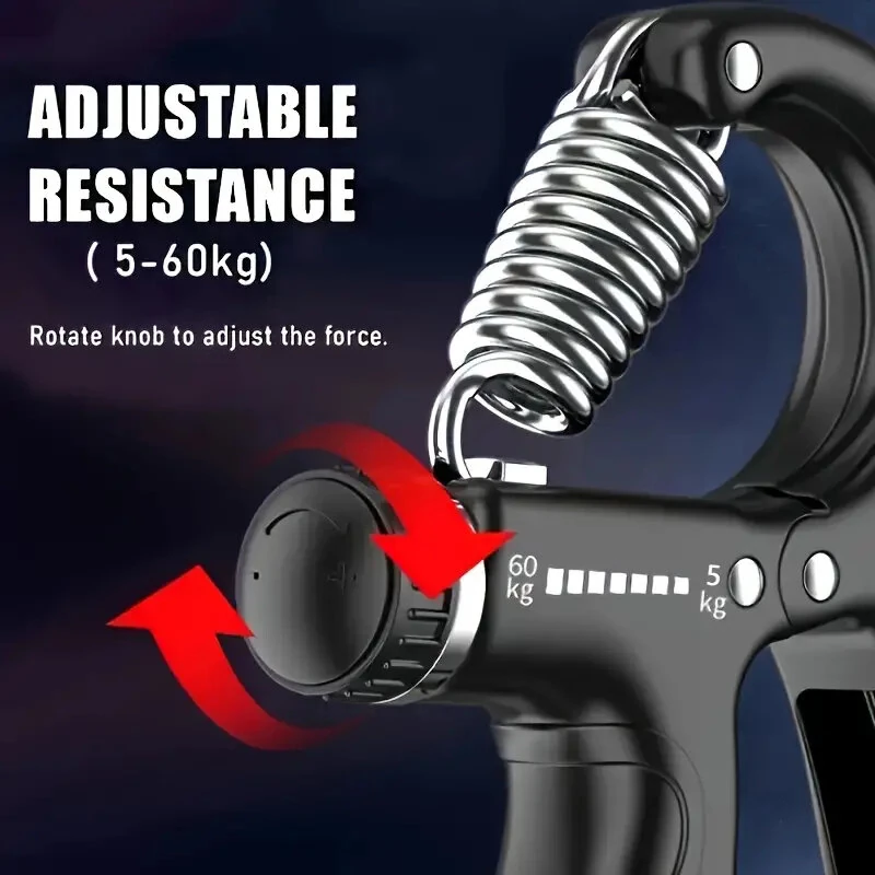 (image for) KALOAD 1Set 5-60kg Adjustable Hand Gripper Strengthener Wrist Exerciser Forearm Ring Grips Finger Stretcher Workout Fitness Massage